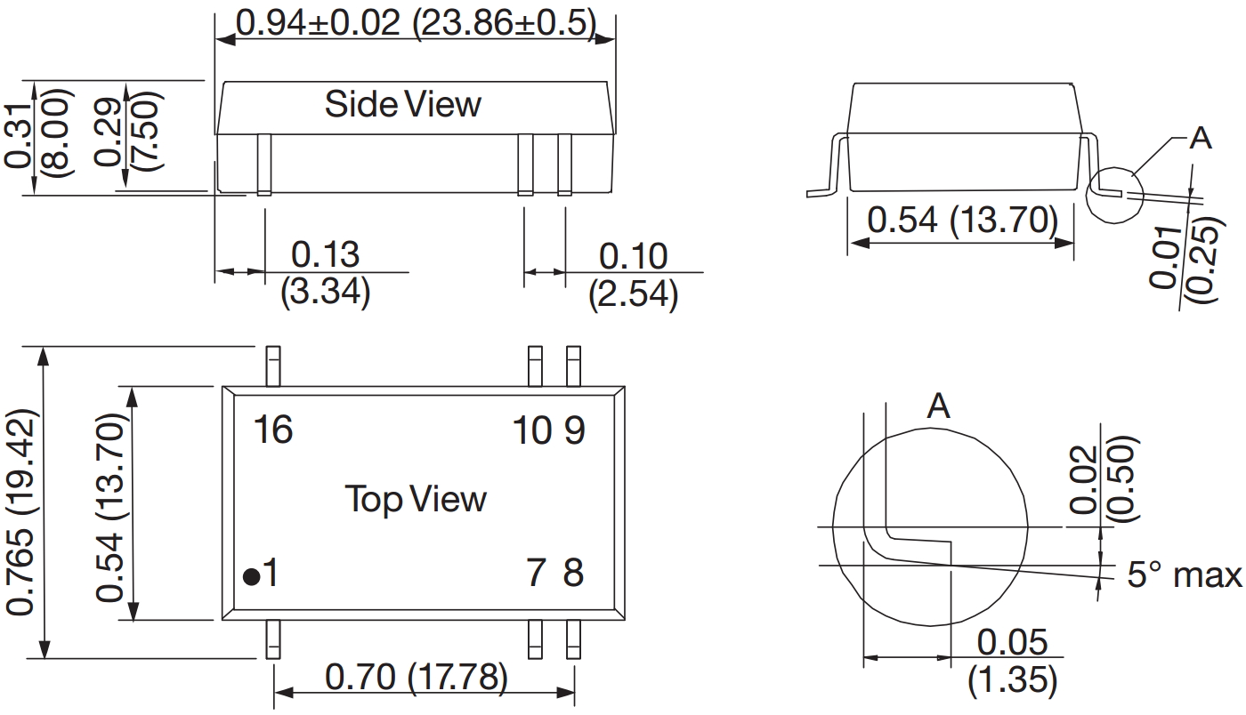 ממיר מתח DC SMD XP POWER ISR2405A